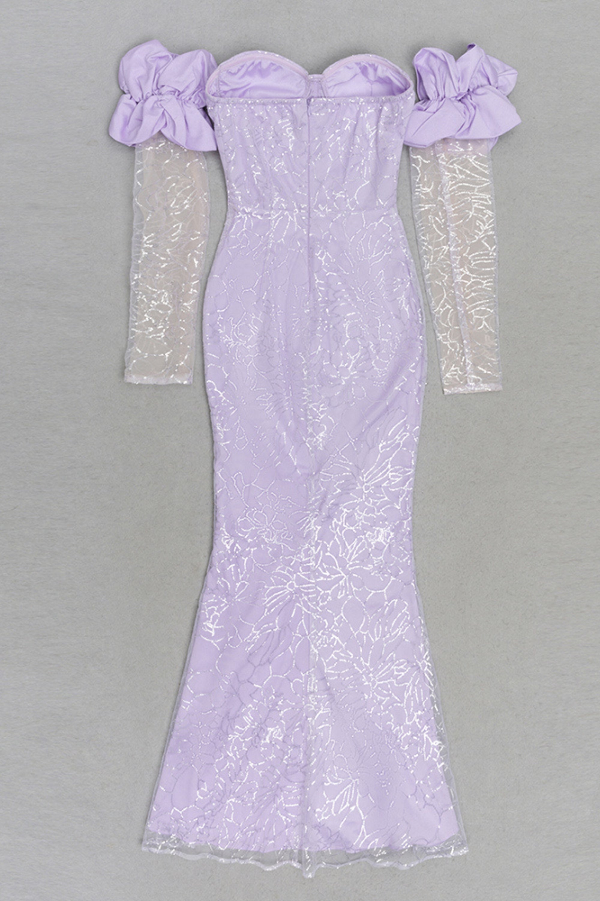 Flowering Girl Women Sequin Mermaid Maxi Dresses In Purple