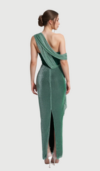 Flowering Girl Women alma Emerald Green Halter Strap Maxi Dress