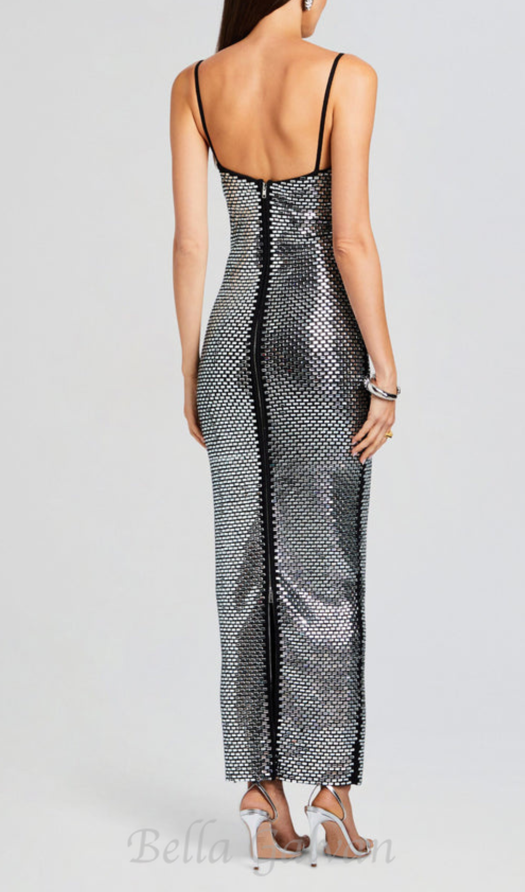 Flowering Girl Women Kyree Embellished Knit midi Dress in black