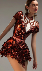 Flowering Girl Women HELENE BURGUNDY SEQUINS DIAMANTE SET