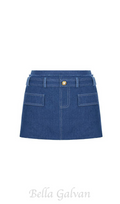 Flowering Girl Women Cathy Tweed Mini Skirt in blue