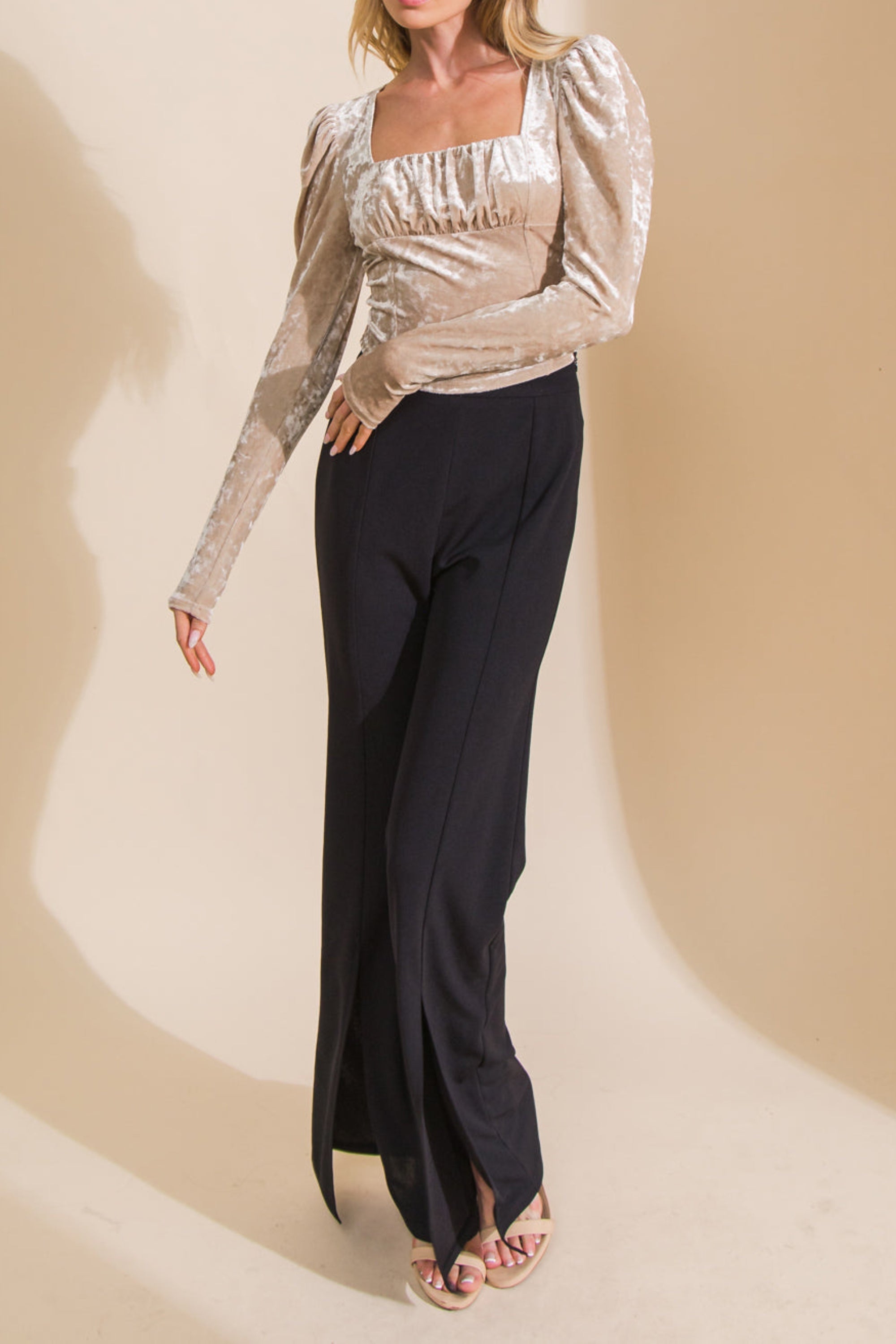 Flowering Girl Women Put On A Show Velvet Top
