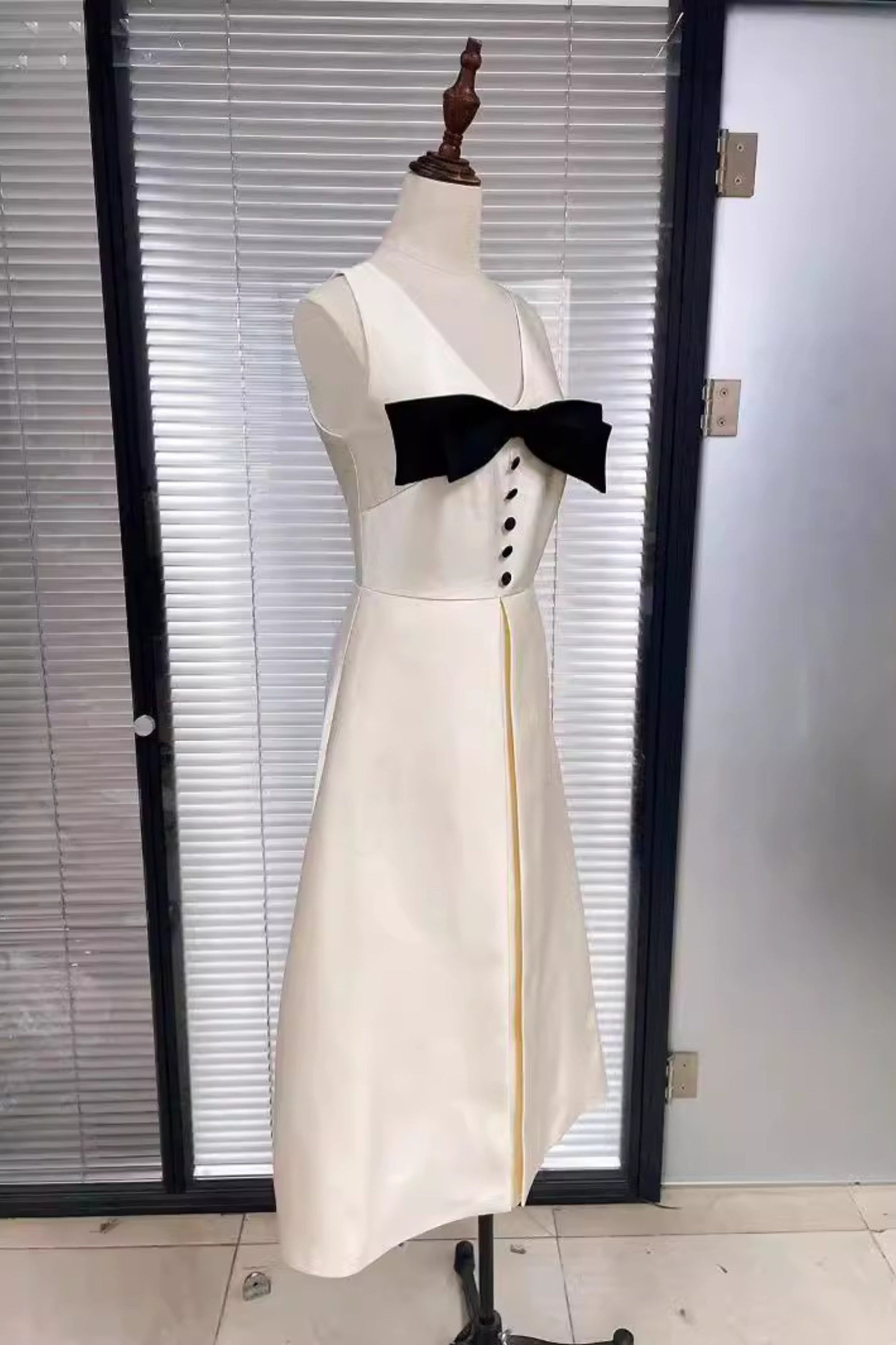 Flowering Girl Women Flower Embellished Bow Midi Dress In White