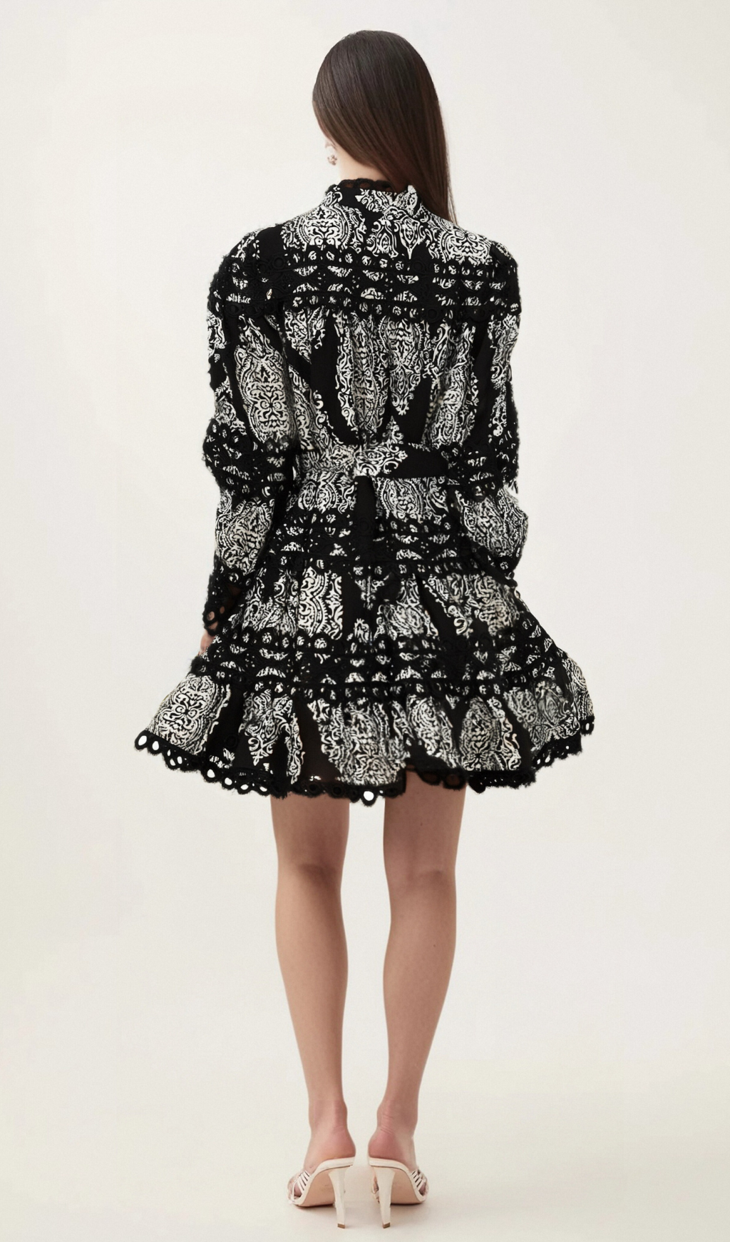 Flowering Girl Women Bérengère black pattern-print mini dress