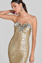 Flowering Girl Women Daphne Crystal Embellished Sleeveless Strapless Mini Dress