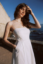 Flowering Girl Women gloria flower detail strapless maxi dress - white