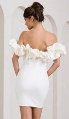 Flowering Girl Women Satin Ruffle Strapless Dress