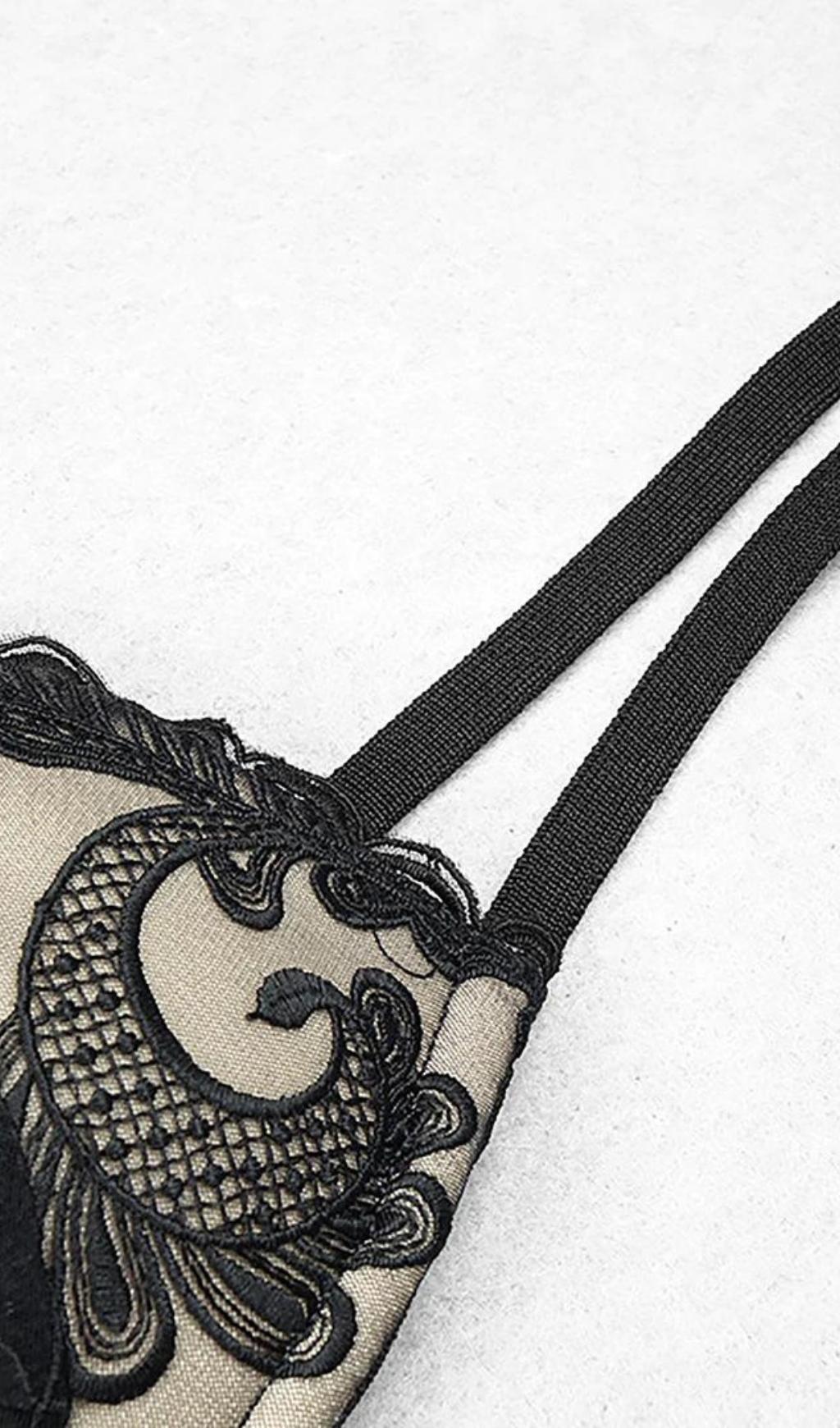 Flowering Girl Women Lace Bandage Jumpsuit In Black