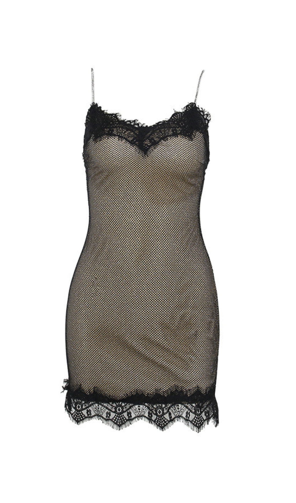 Flowering Girl Women Lace Patchwork Hollow Diamond Mini Dress