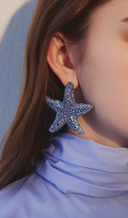 Flowering Girl Women starfish diamond earrings