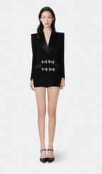 Flowering Girl Women Thala crystal-embellished bow blazer