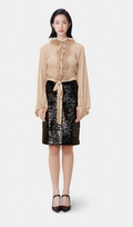 Flowering Girl Women Salome feather-detail chiffon blouse