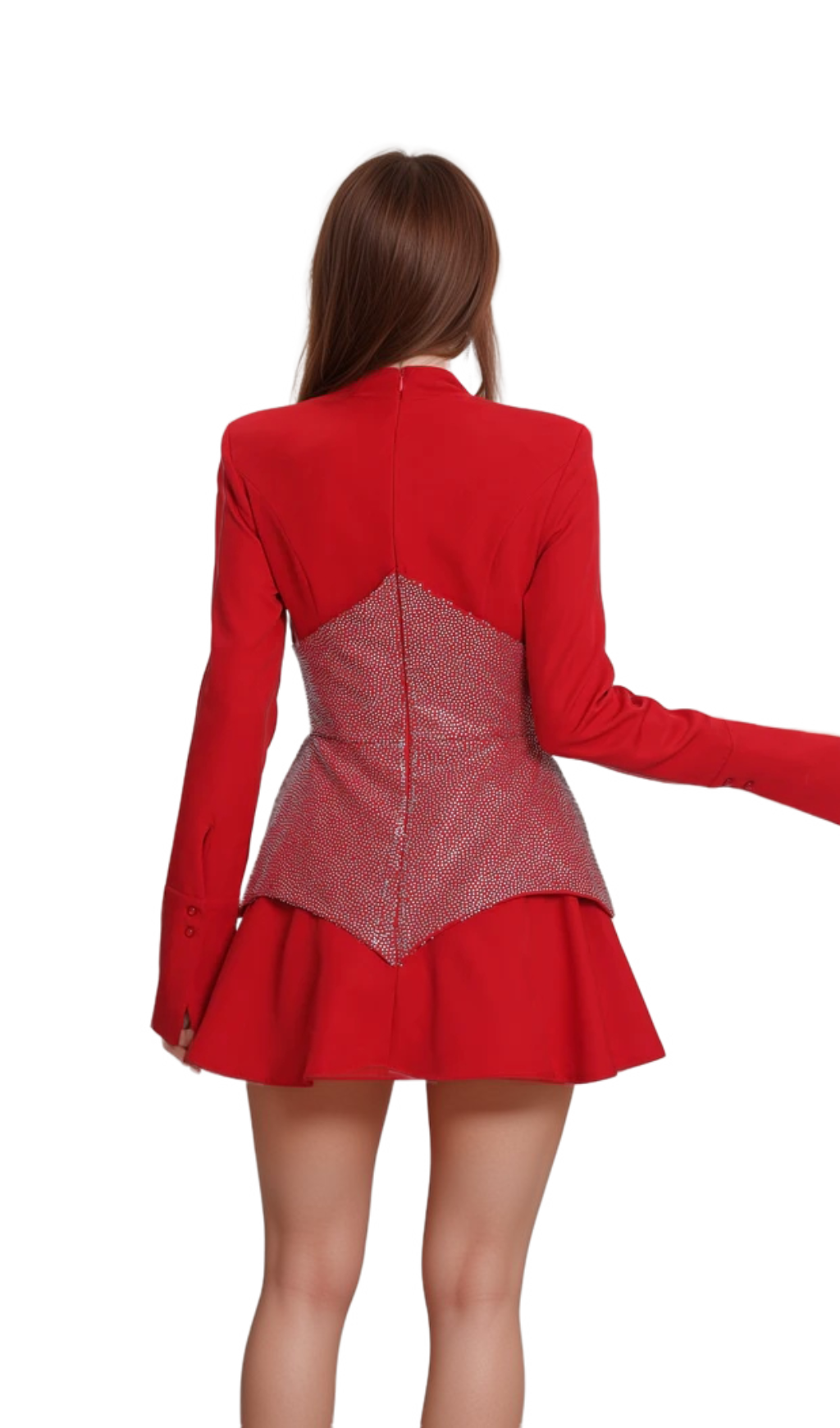 Flowering Girl Women atalanta Keilani Red Long Sleeve Mini Bodysuit