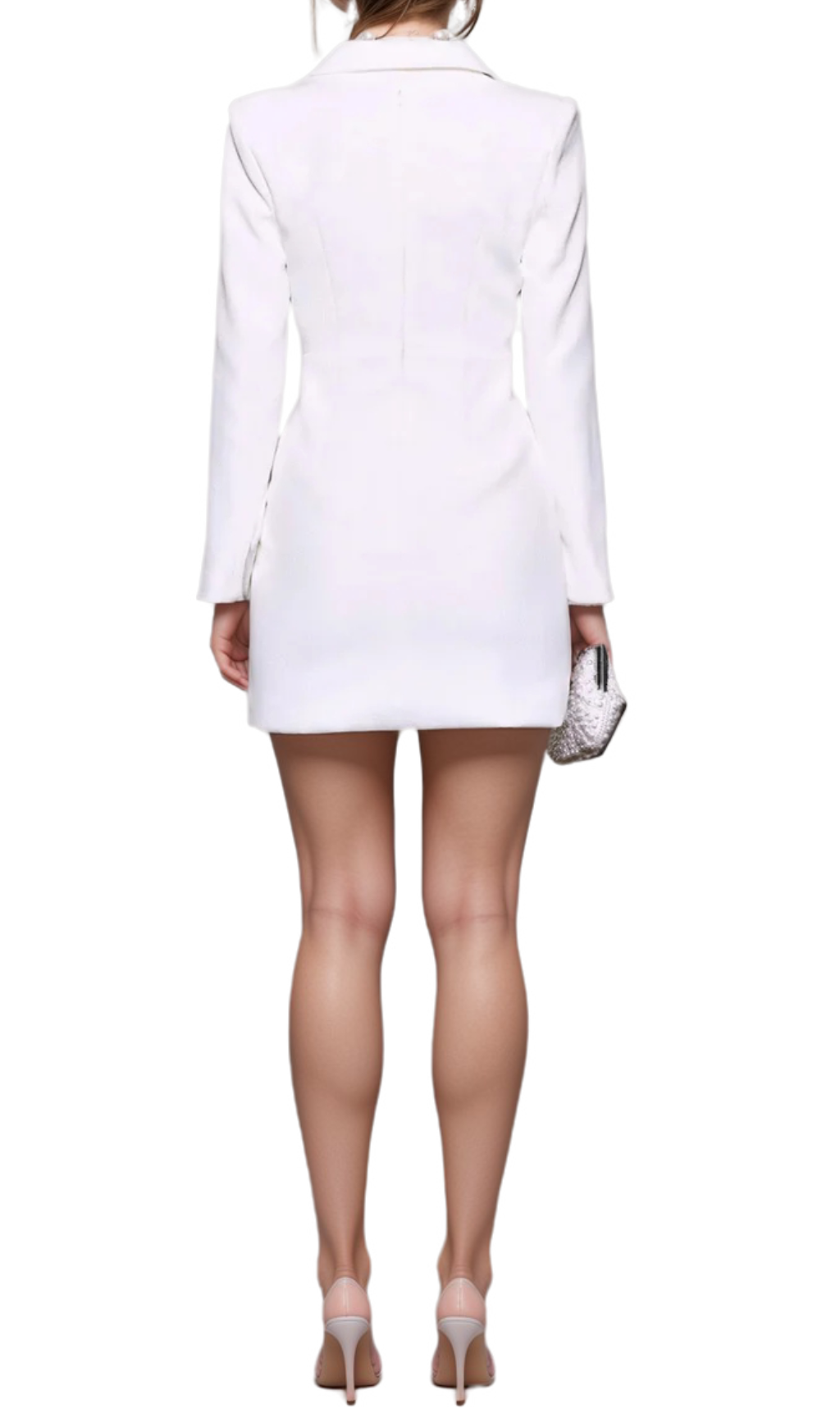 Flowering Girl Women bernice Forina Flower Blazer Dress in white