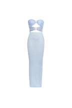Flowering Girl Women Sequin Cutout Midi Dress In Blue