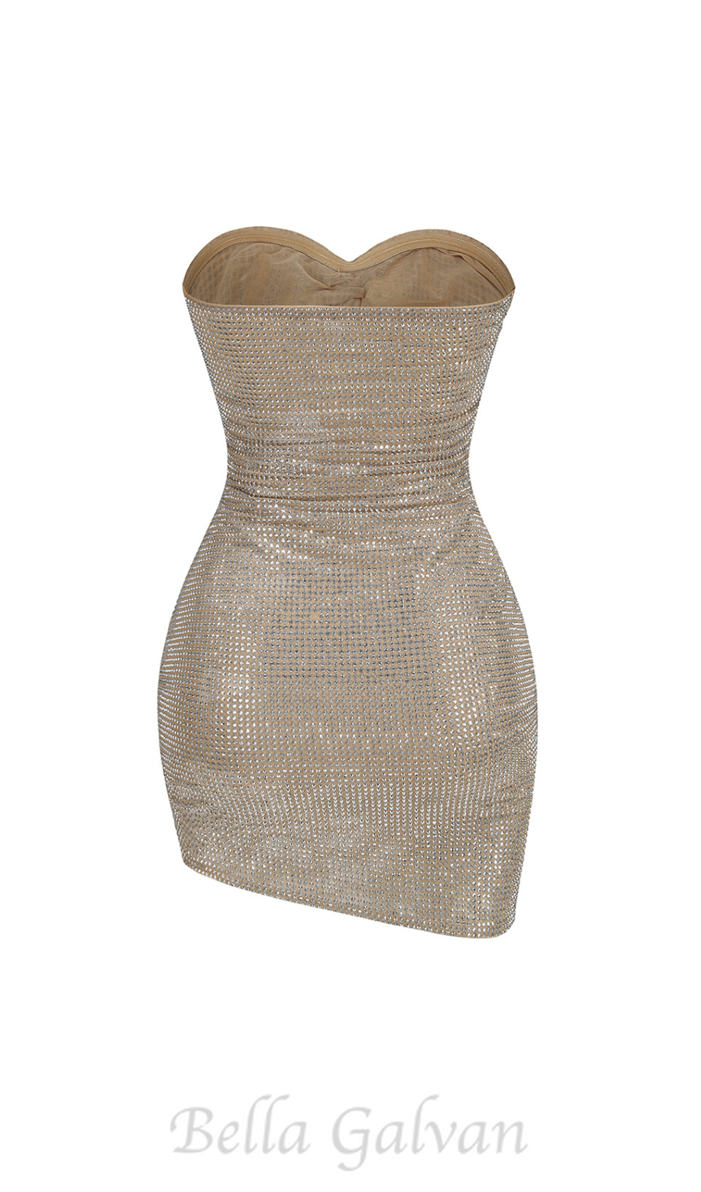 Flowering Girl Women off-shoulder crystal-embellished mini dress in silver