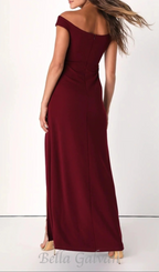 Flowering Girl Women Event Ready Burgundy Backless Lace-Up Maxi Dress