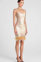 Flowering Girl Women LUNE FEATHER BANDAGE DRESS