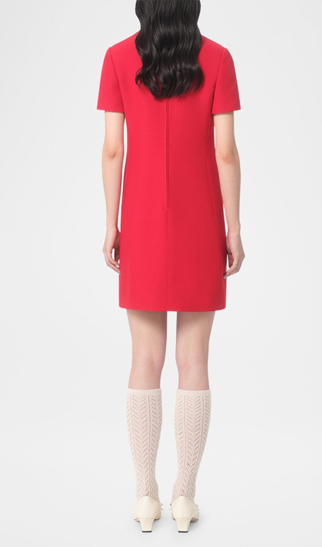 Flowering Girl Women crepe couture bow mini dress in red