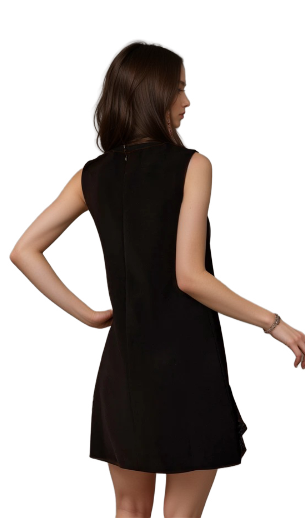 Flowering Girl Women blanche Balius Sleeveless Flower Mini Dress