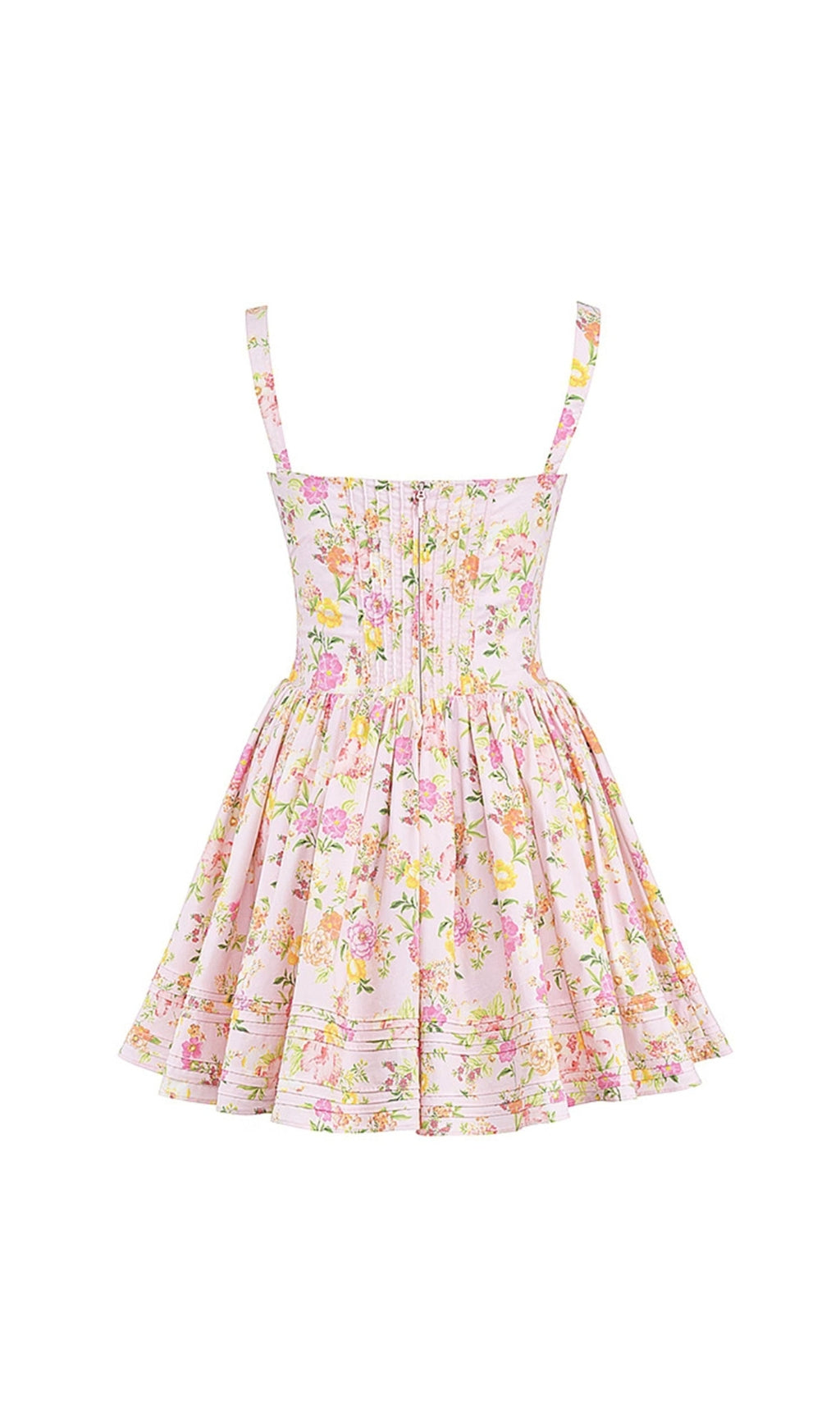Flowering Girl Women FLORAL PRINTED COTTON MINI DRESS