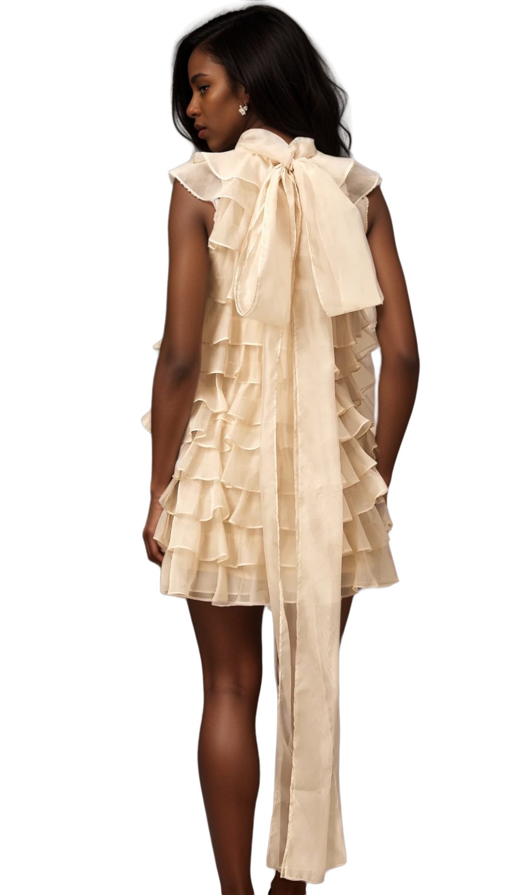 Flowering Girl Women Jessica tiered flounce sleeveless mini dress