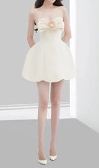Flowering Girl Women BOW DECORATIVE BANDEAU DRESS SET IN CHAMPAGNE