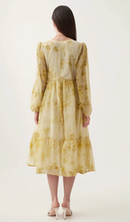 Flowering Girl Women Vanessa shell-embellished tie-dye midi dress