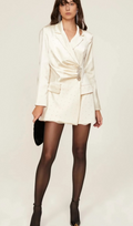 Flowering Girl Women Chiara studded satin mini blazer dress