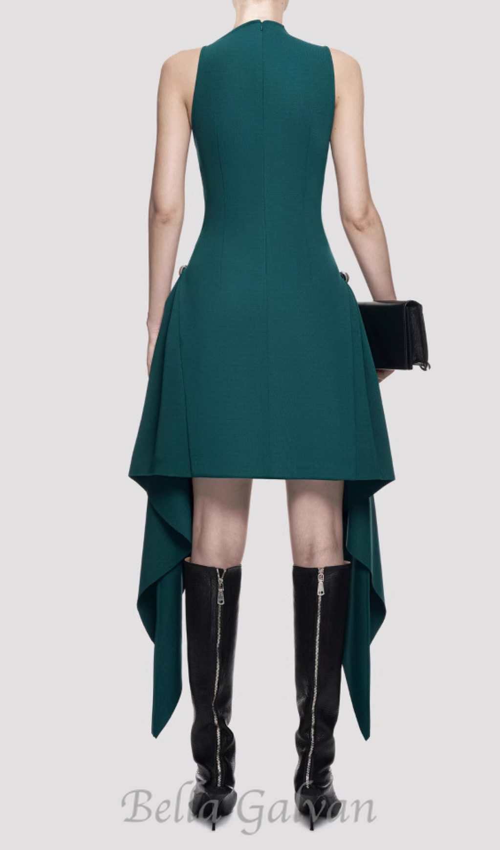 Flowering Girl Women Amato Sleeveless Fringe Mini Dress in green