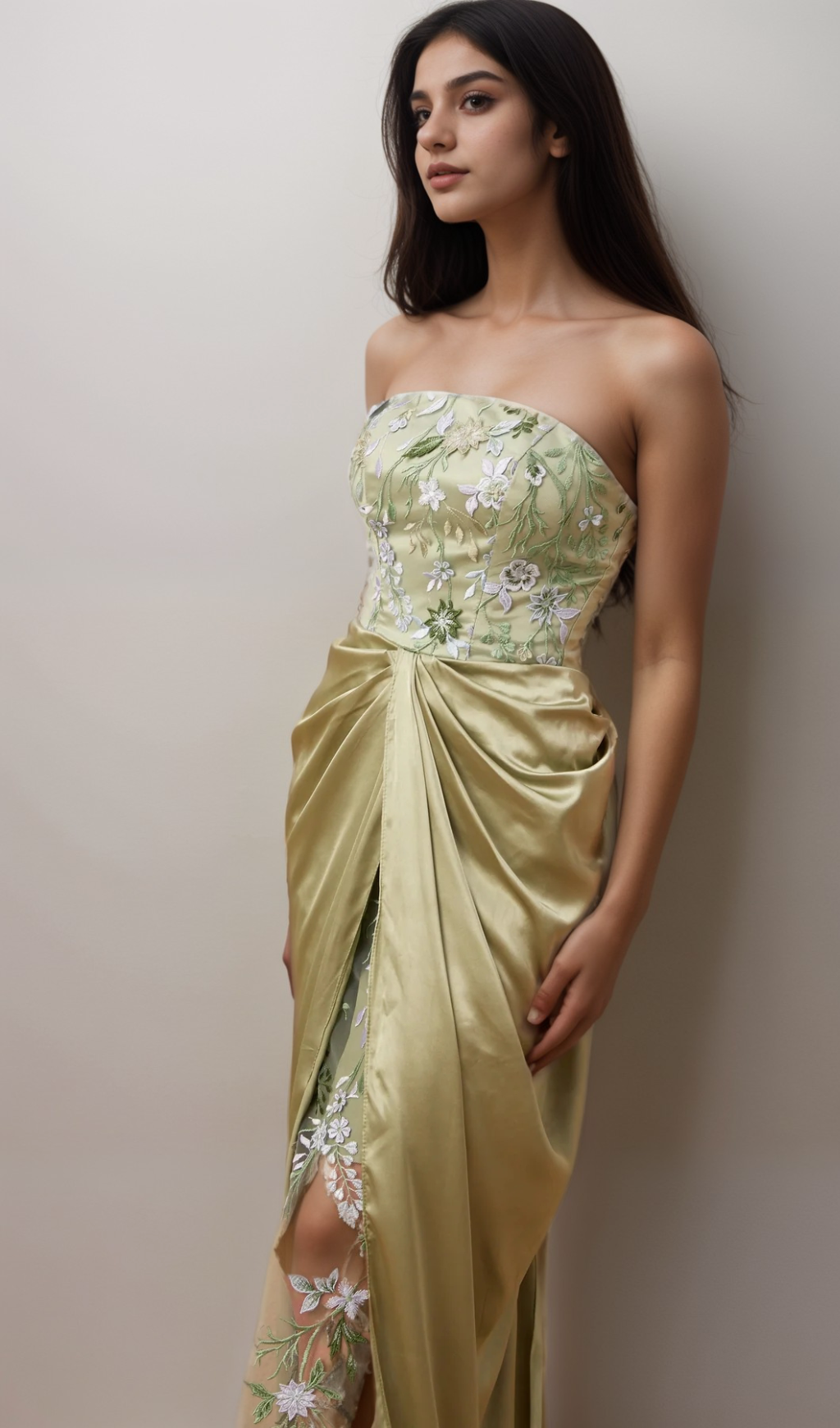 Flowering Girl Women Flavia floral-embroidered panelled maxi dress