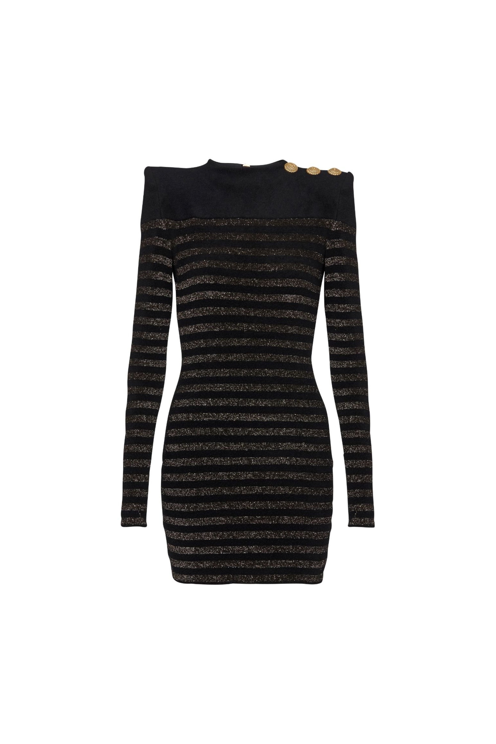 Flowering Girl Women Carlin Jersey Stripe Long Sleeve Mini Dress In Black
