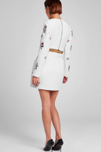 Flowering Girl Women WHITE RHINESTONE EMBELLISHED SKIRT SET