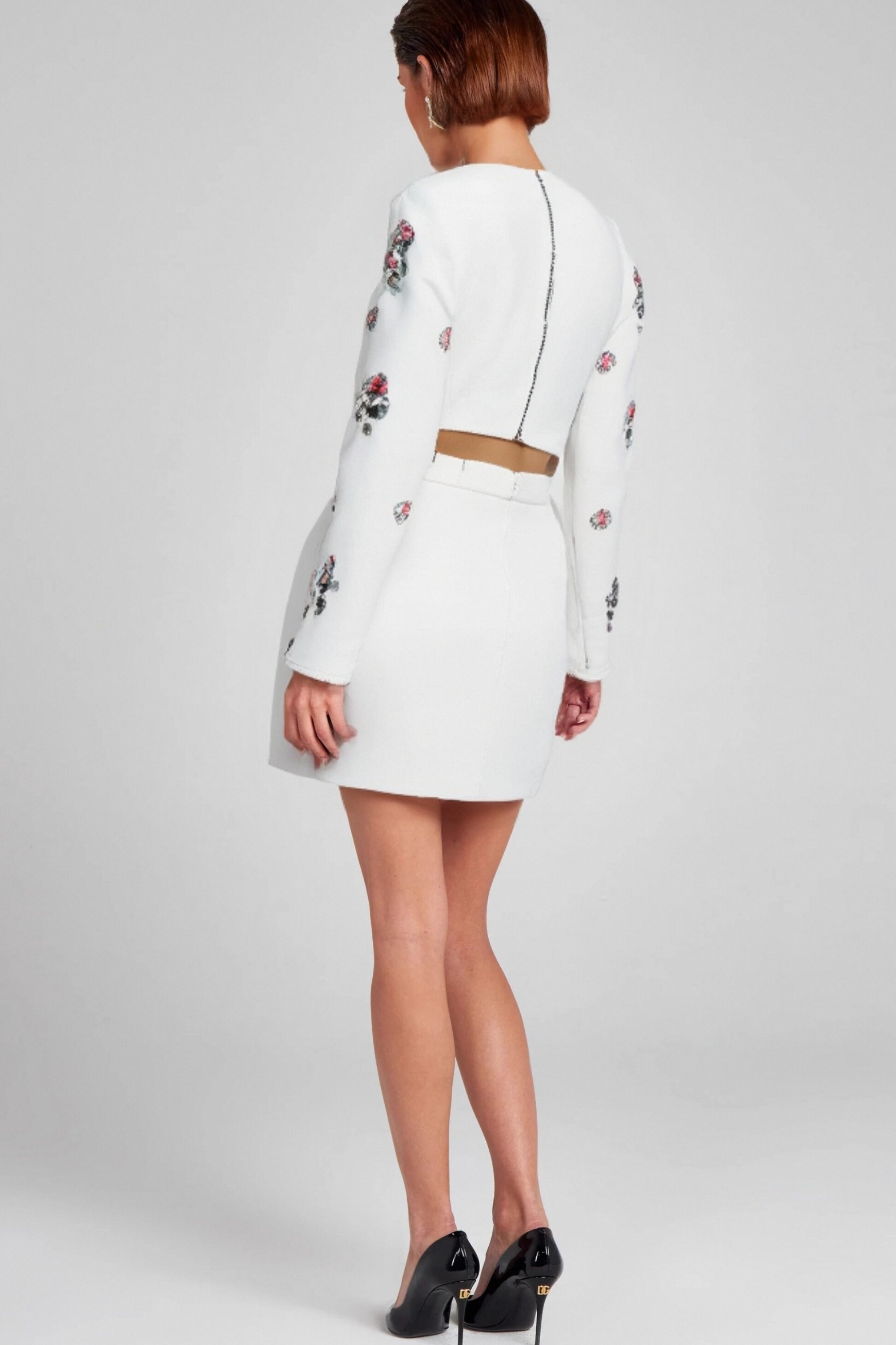Flowering Girl Women WHITE RHINESTONE EMBELLISHED SKIRT SET