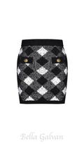 Flowering Girl Women gingham tweed mini skirt