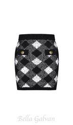 Flowering Girl Women gingham tweed mini skirt