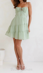 Flowering Girl Women calista strap mini dress in green