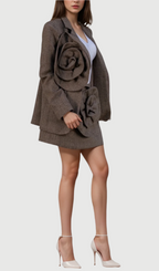 Flowering Girl Women HERRINGBONE TWO PIECE FLOWER SET