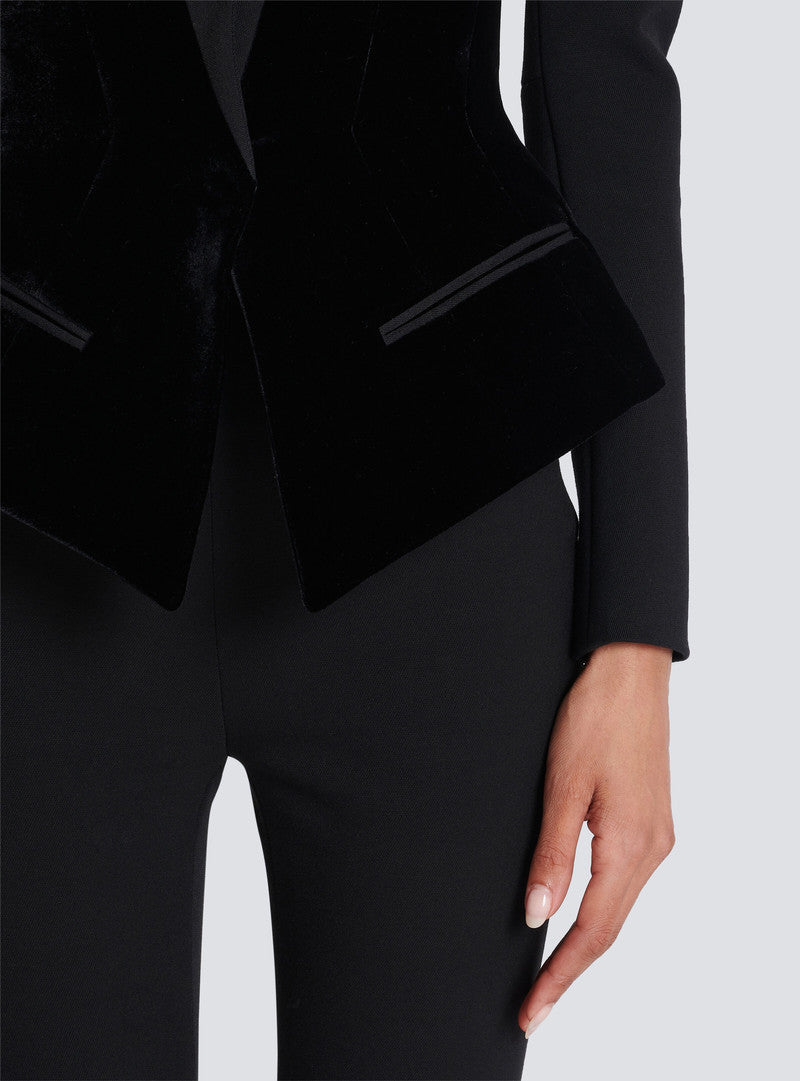 Josephine Slim-Fitting Bustier Jacket In Black