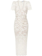 FLORAL LACE MIDI DRESS