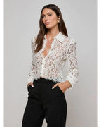 White 'Agence Anita Lace Blouse Top
