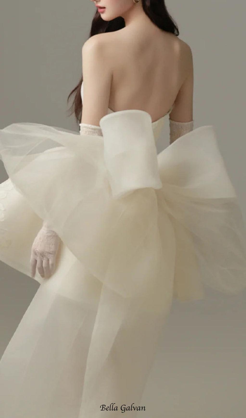 Flowering Girl Women Dervla Strapless Bow Mini Dress