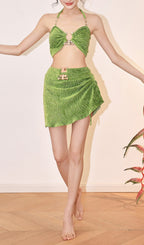Flowering Girl Women Delphi Green Three-Piece Swimsuit