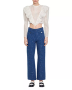 Flowering Girl Women Palmira Tweed Trousers in blue