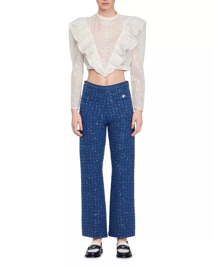 Flowering Girl Women Palmira Tweed Trousers in blue