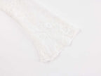 White Lace Strapless Spliced Knitted Mini Dress