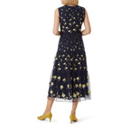 Flowering Girl Women Bethany floral print midi Dress in black