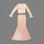 Flowering Girl Women Aubelin Sequin Two Piece Set - Nude