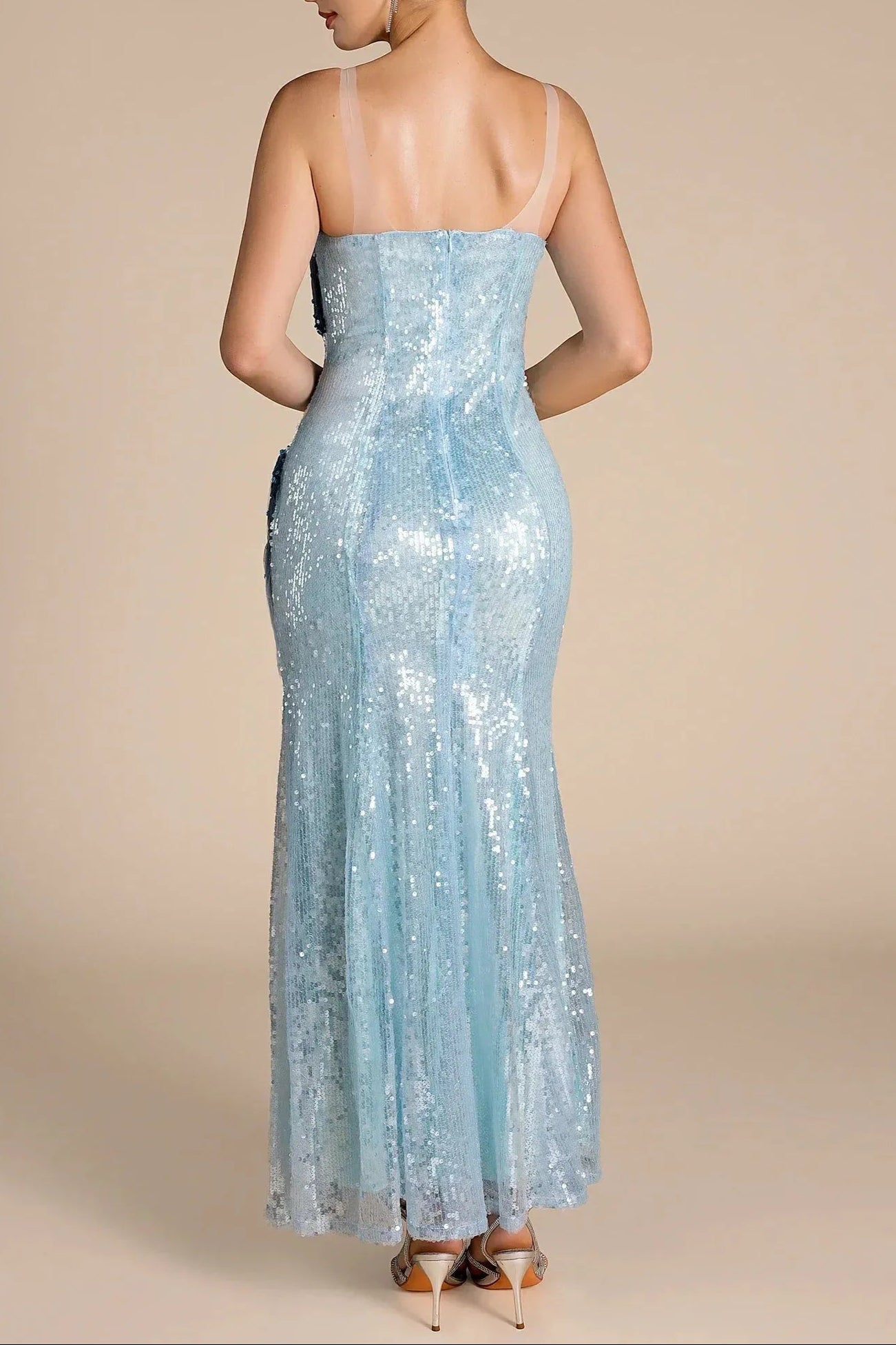 Flowering Girl Women Alyssa Samira Gradient Embellished Mermaid Maxi Dress