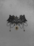 Gothic Vintage Chains Lace Pendant Choker Necklace